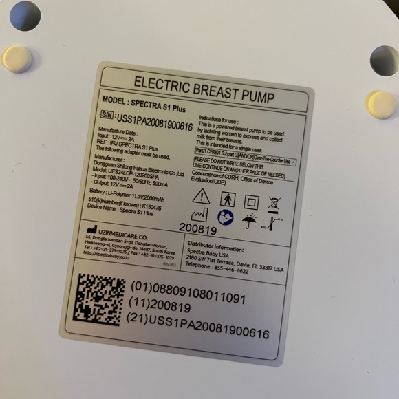 Spectra Baby Blue and White Breast Pump - Picture 5 of 5